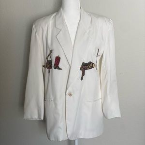 Vintage linen Blazer